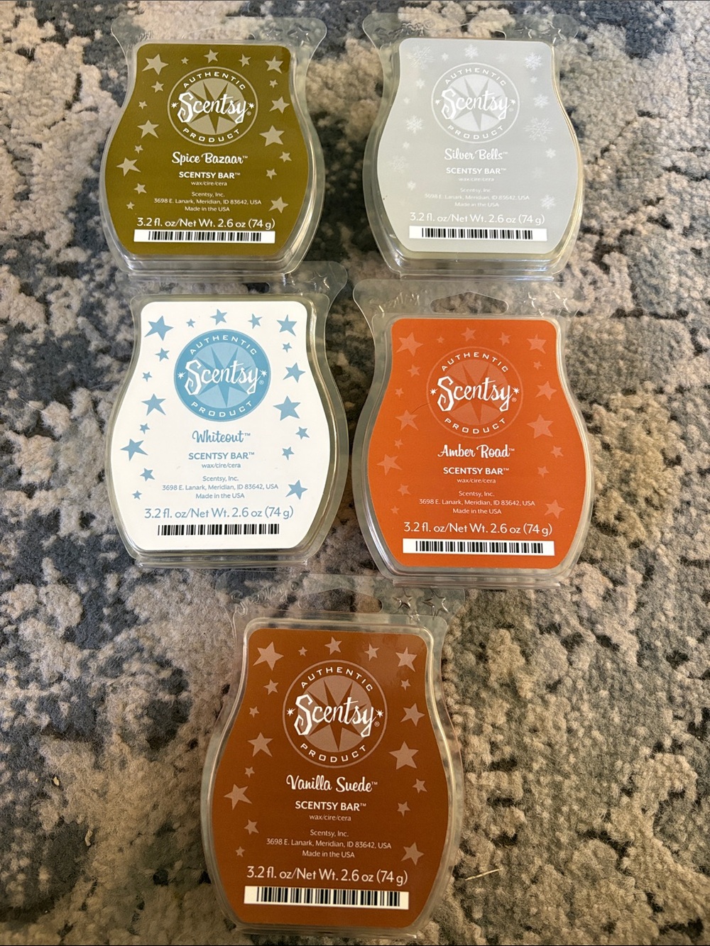 Scentsy Wax Bars - Lot Of 5 NEW Christmas fall scents
